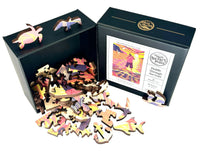 Paddle Through the Gold (50 Piece Mini Wooden Jigsaw Puzzle) - Nautilus Puzzles - Wooden Jigsaw Puzzles For Adults