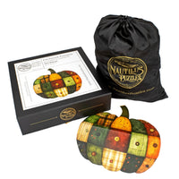 Patchwork Pumpkin (323 Piece Shaped Wooden Jigsaw Puzzle) - Nautilus Puzzles - Wooden Jigsaw Puzzles For Adults