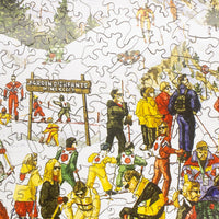 Ski-nanigans | 1000 Piece Wooden Puzzle - Nautilus Puzzles - Wooden Jigsaw Puzzles For Adults