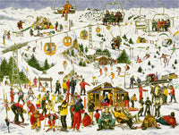 Ski-nanigans | 1000 Piece Wooden Puzzle - Nautilus Puzzles - Wooden Jigsaw Puzzles For Adults