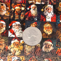 So Many Santas (66 Piece Mini Wooden Jigsaw Christmas Puzzle) - Nautilus Puzzles - Wooden Jigsaw Puzzles For Adults