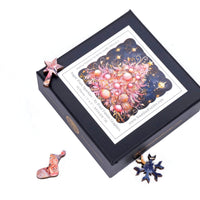 Sugar Plum Sparkles (50 Piece Mini Christmas Wooden Jigsaw Puzzle) - Nautilus Puzzles - Wooden Jigsaw Puzzles For Adults