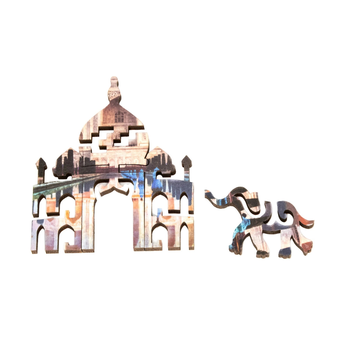 Taj Mahal (50 Piece Mini Wooden Jigsaw Puzzle) - Nautilus Puzzles - Wooden Jigsaw Puzzles For Adults