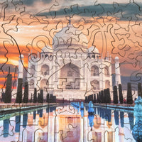 Taj Mahal (50 Piece Mini Wooden Jigsaw Puzzle) - Nautilus Puzzles - Wooden Jigsaw Puzzles For Adults