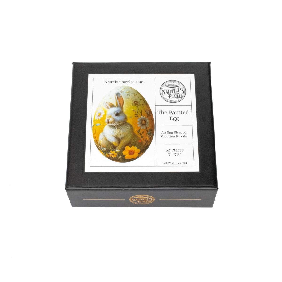 The Painted Egg (52 Piece Shaped Mini Wooden Jigsaw Puzzle) - Nautilus Puzzles - Wooden Jigsaw Puzzles For Adults