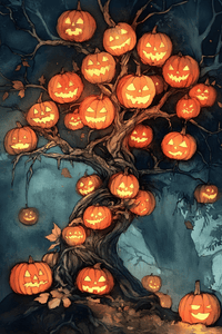 The Pumpkin Tree (50 Piece Mini Halloween Wooden Jigsaw Puzzle) - Nautilus Puzzles - Wooden Jigsaw Puzzles For Adults
