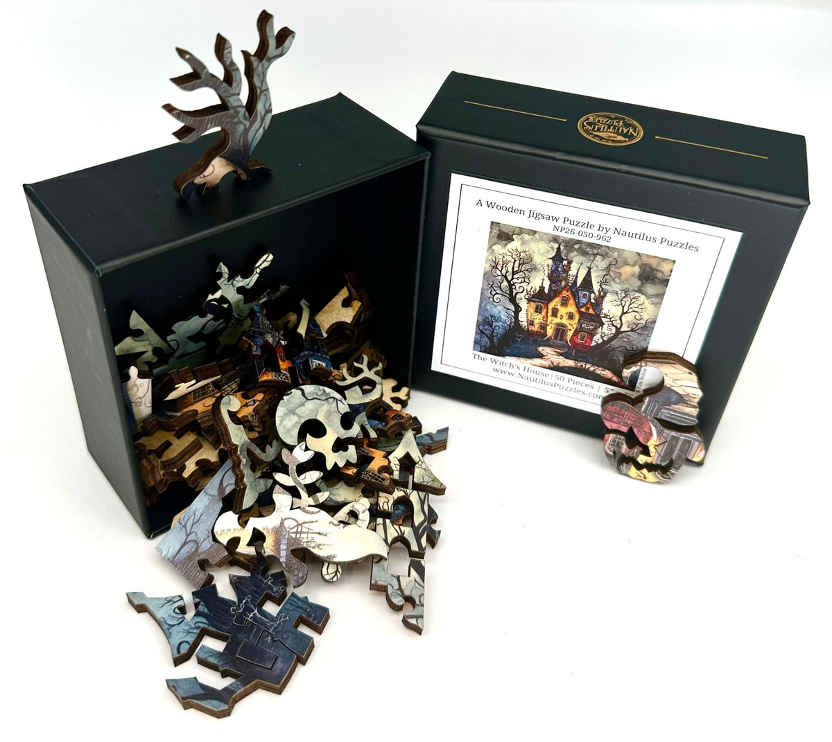 The Witch's House (50 Piece Mini Wooden Jigsaw Puzzle) - Nautilus Puzzles - Wooden Jigsaw Puzzles For Adults