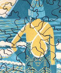 Waiting for the Tide (50 Piece Mini Wooden Jigsaw Puzzle) - Nautilus Puzzles - Wooden Jigsaw Puzzles For Adults