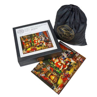 Who's Next on the List (503 Pieces) Christmas Wooden Puzzle - Nautilus Puzzles - Wooden Jigsaw Puzzles For Adults