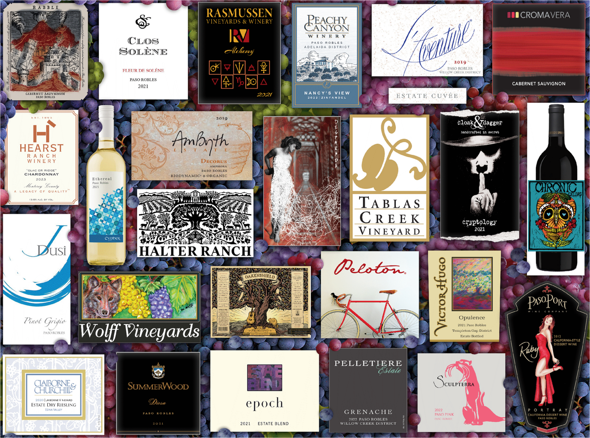 Wines of the Central Coast - 47 Piece Mini Wooden Jigsaw Puzzle - Nautilus Puzzles - Wooden Jigsaw Puzzles For Adults