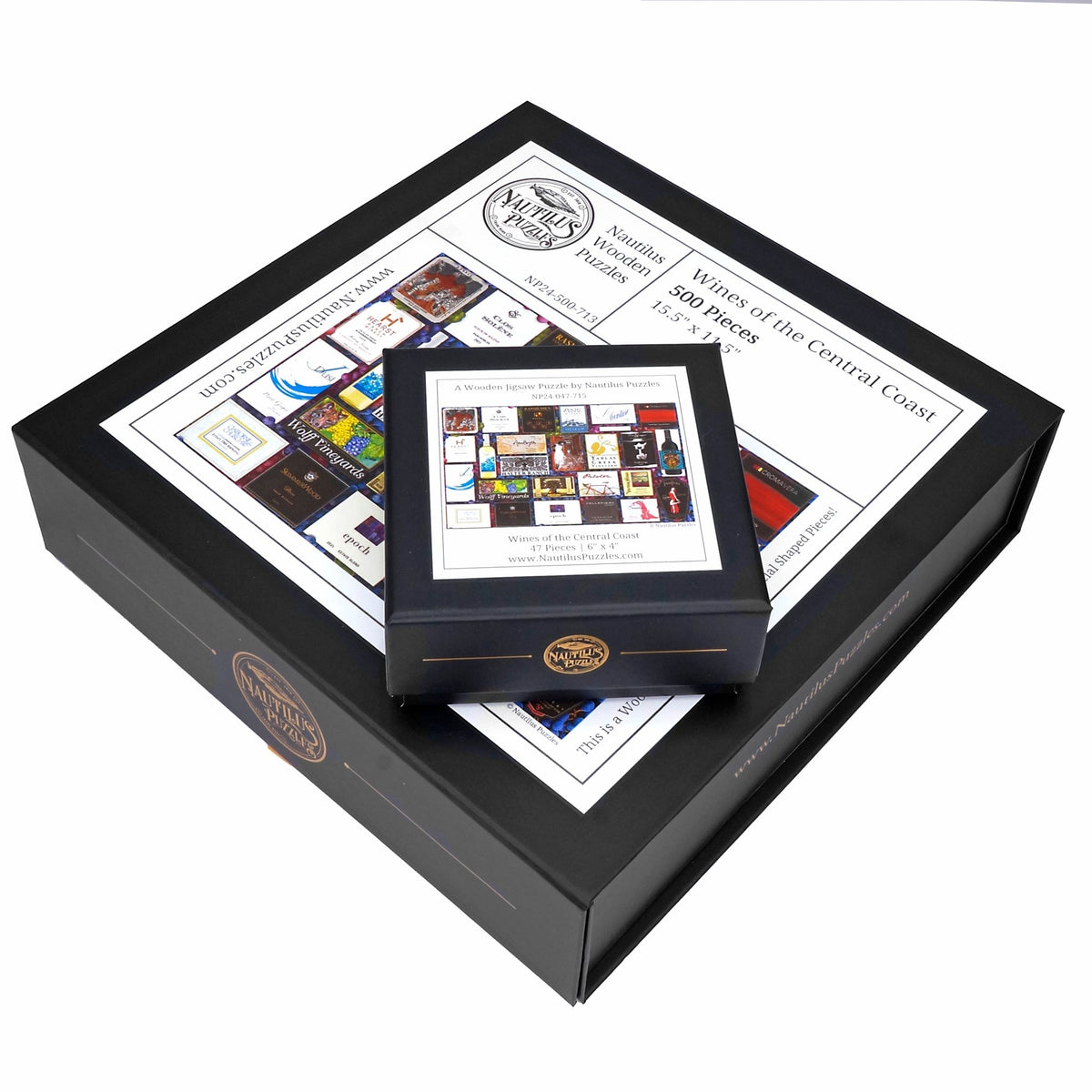 Wines of the Central Coast - 47 Piece Mini Wooden Jigsaw Puzzle - Nautilus Puzzles - Wooden Jigsaw Puzzles For Adults