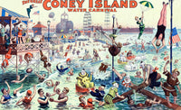 The Great Coney Island Water Carnival - 500 Piece Wooden Jigsaw Puzzle - Nautilus Puzzles - Wooden Jigsaw Puzzles For Adults