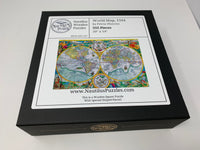 World Map, 1594 (555 Piece Wooden Jigsaw Puzzle) - Nautilus Puzzles - Wooden Jigsaw Puzzles For Adults