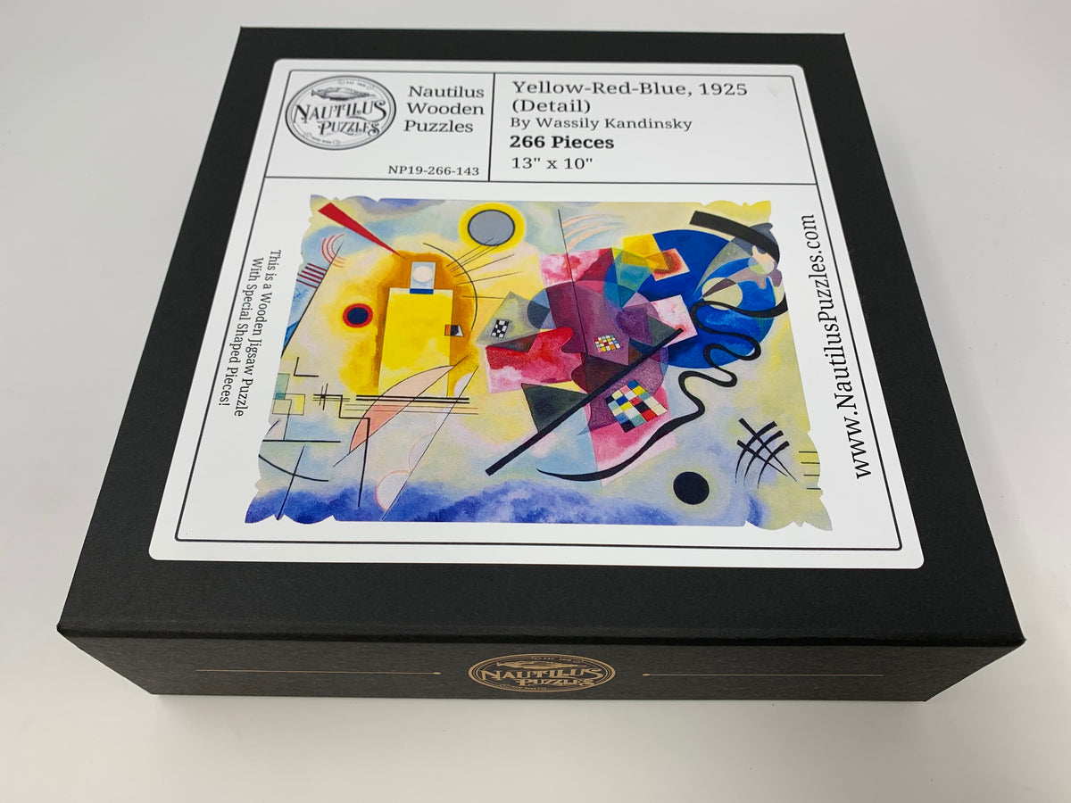 Yellow-Red-Blue, 1925 (Detail) by Kandinsky (266 Piece Wooden Jigsaw Puzzle) - Nautilus Puzzles - Wooden Jigsaw Puzzles For Adults