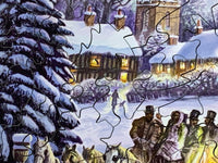 Winter Carriages - 200 Piece Winter Wooden Jigsaw Puzzle - Nautilus Puzzles - Wooden Jigsaw Puzzles For Adults