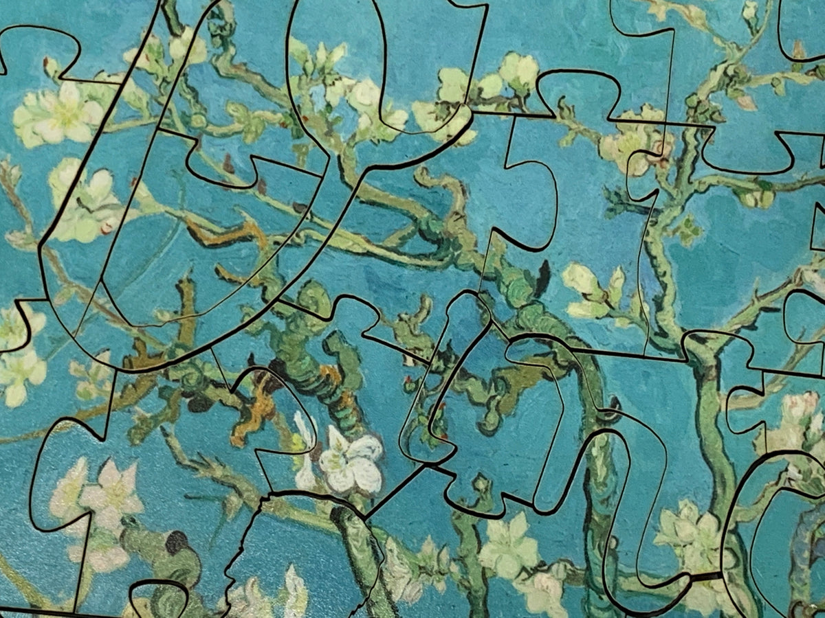 Almond Blossoms by Vincent Van Gogh (50 Piece Wooden Jigsaw Puzzle) - Nautilus Puzzles - Wooden Jigsaw Puzzles For Adults
