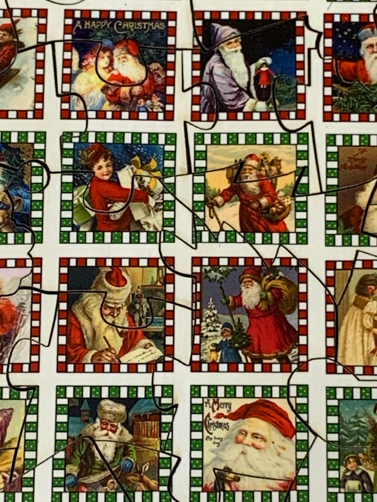 Christmas Wrapping Paper (51 Pieces) Mini Christmas Wooden Puzzle - Nautilus Puzzles - Wooden Jigsaw Puzzles For Adults
