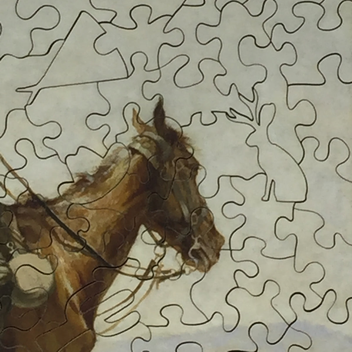 The Lookout (181 Pieces) by Frederic Remington, Wooden Jigsaw Puzzle - Nautilus Puzzles - Wooden Jigsaw Puzzles For Adults