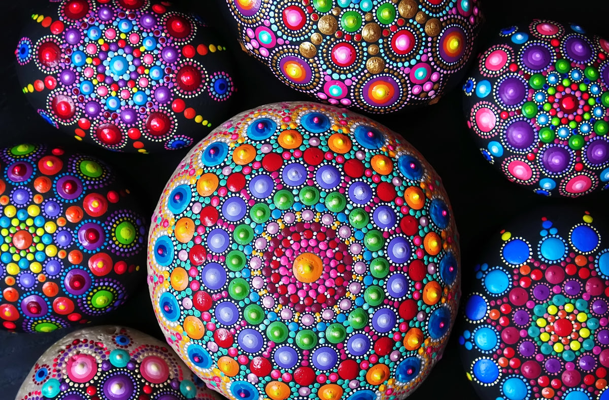 Mandala Stones (432 Piece Wooden Jigsaw Puzzle) - Nautilus Puzzles - Wooden Jigsaw Puzzles For Adults