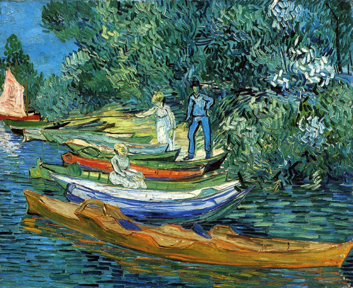 Rowing Boats on the Banks of the Oise by Vincent Van Gogh (434 Piece Wooden Jigsaw Puzzle) - Nautilus Puzzles - Wooden Jigsaw Puzzles For Adults