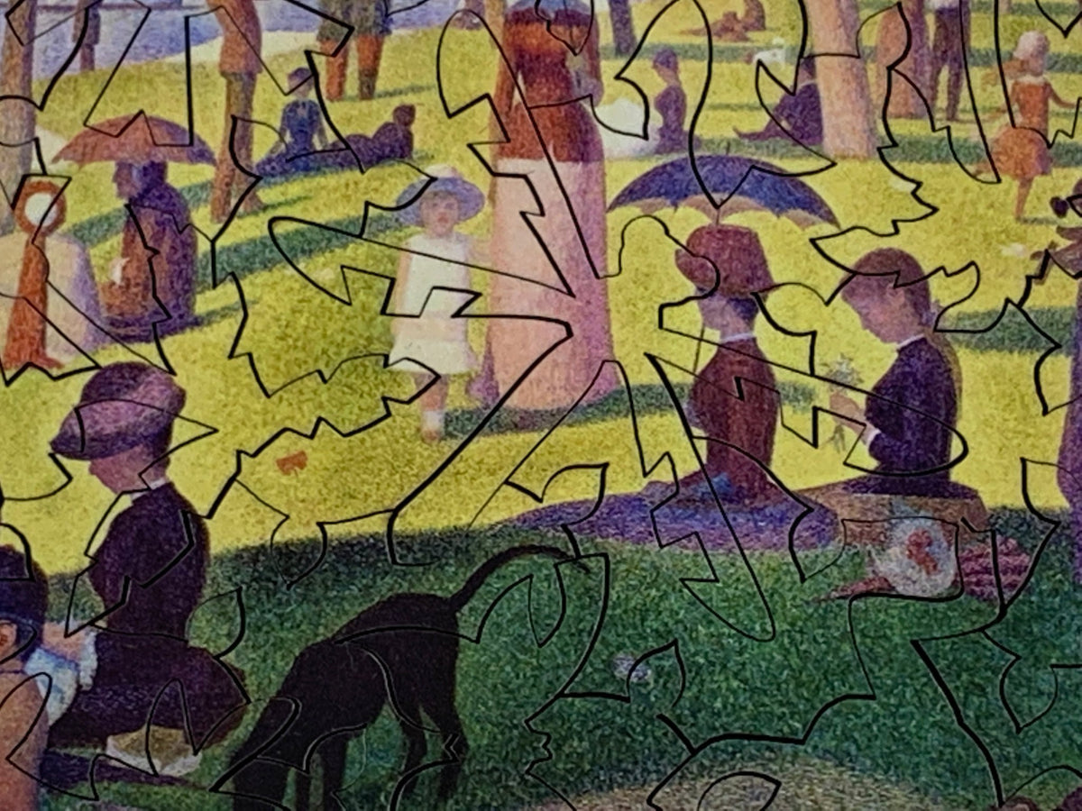 A Sunday on La Grande Jatte (50 Pieces) Mini Wooden Jigsaw Puzzle - Nautilus Puzzles - Wooden Jigsaw Puzzles For Adults