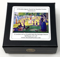 A Sunday on La Grande Jatte (50 Pieces) Mini Wooden Jigsaw Puzzle - Nautilus Puzzles - Wooden Jigsaw Puzzles For Adults