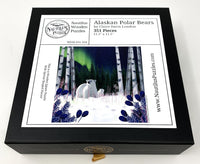 Alaskan Polar Bears - 351 Piece Wooden Jigsaw Puzzle - Nautilus Puzzles - Wooden Jigsaw Puzzles For Adults