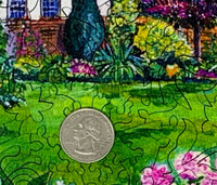 An English Cottage Garden - 425 Piece Wooden Jigsaw Puzzle - Nautilus Puzzles - Wooden Jigsaw Puzzles For Adults
