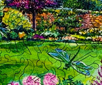 An English Cottage Garden - 425 Piece Wooden Jigsaw Puzzle - Nautilus Puzzles - Wooden Jigsaw Puzzles For Adults