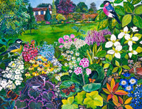 An English Cottage Garden - 425 Piece Wooden Jigsaw Puzzle - Nautilus Puzzles - Wooden Jigsaw Puzzles For Adults
