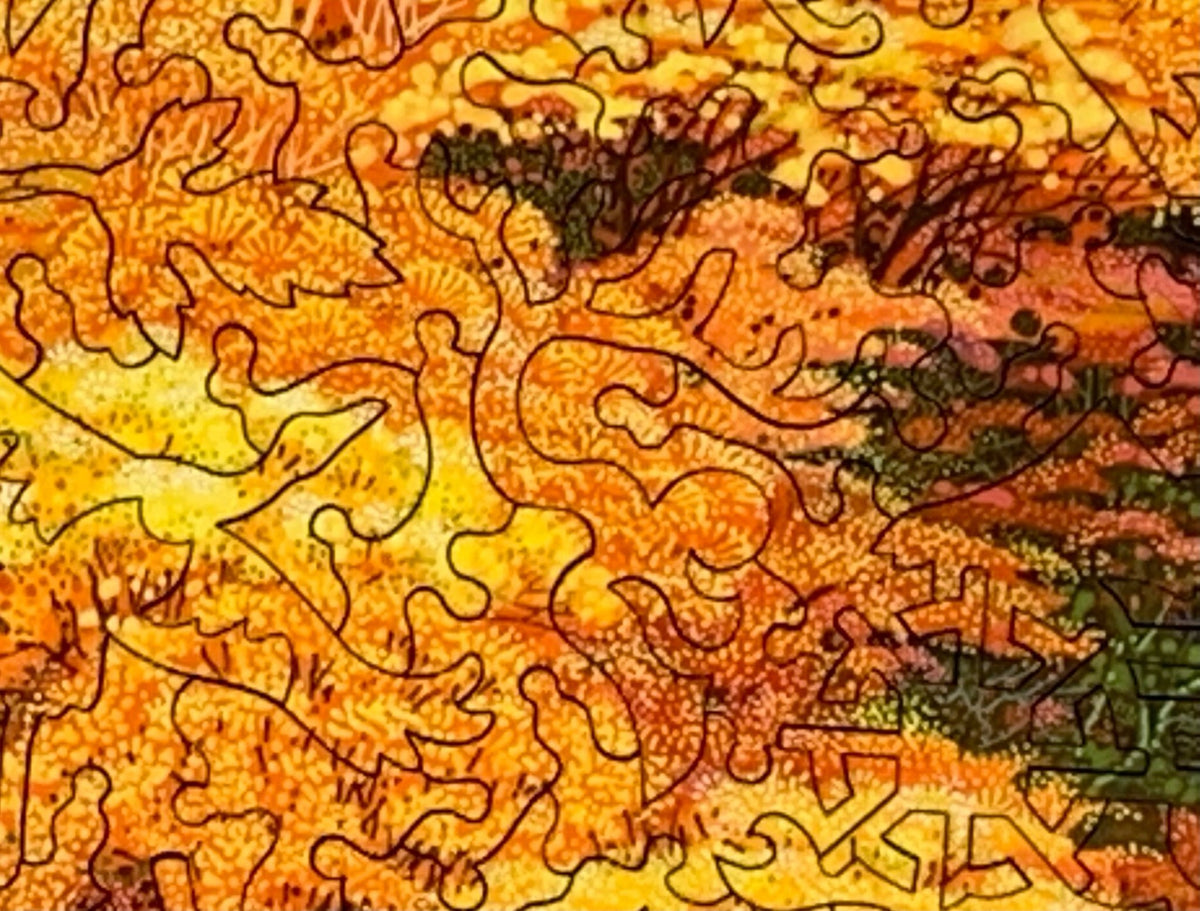 Autumn in Japan - 441 Piece Wooden Jigsaw Puzzle - Nautilus Puzzles - Wooden Jigsaw Puzzles For Adults