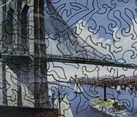 Brooklyn Bridge, 1886 (49 Piece Mini Wooden Jigsaw Puzzle) - Nautilus Puzzles - Wooden Jigsaw Puzzles For Adults