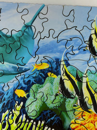 Dolphins At Play (139 Piece Wooden Jigsaw Puzzle) - Nautilus Puzzles - Wooden Jigsaw Puzzles For Adults