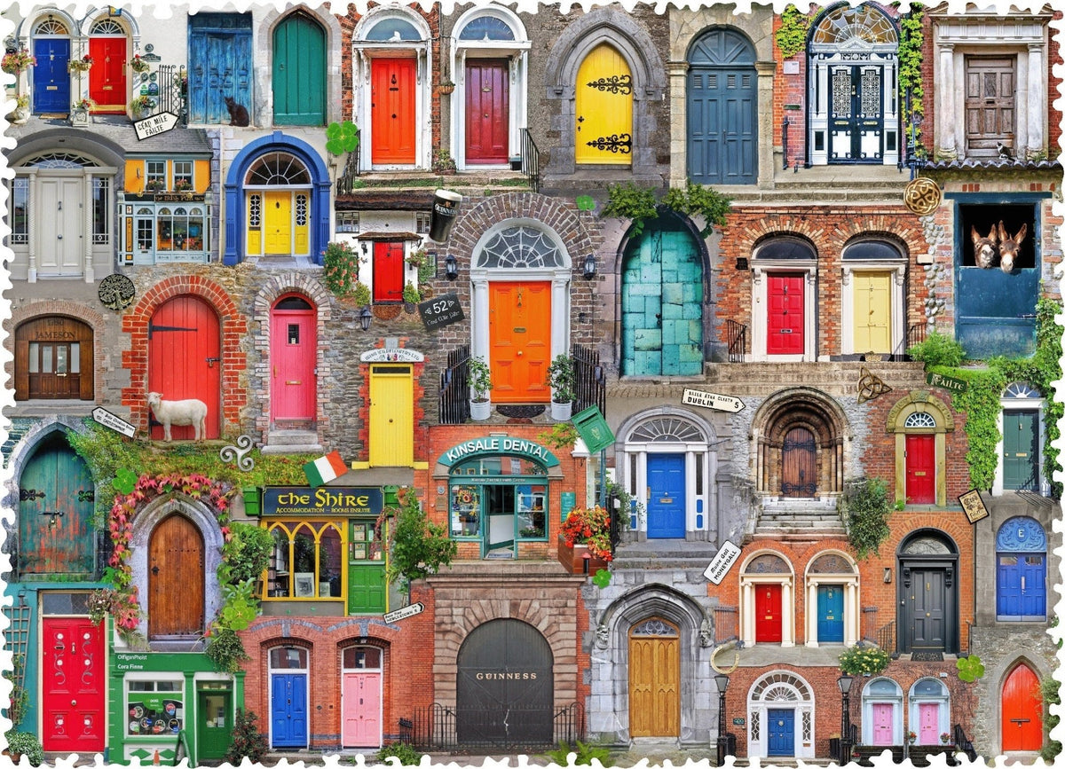 Doors of Ireland (501 Piece Wooden Jigsaw Puzzle) - Nautilus Puzzles - Wooden Jigsaw Puzzles For Adults