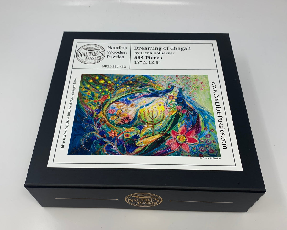Dreaming of Chagall (534 Piece Wooden Jigsaw Puzzle) - Nautilus Puzzles - Wooden Jigsaw Puzzles For Adults