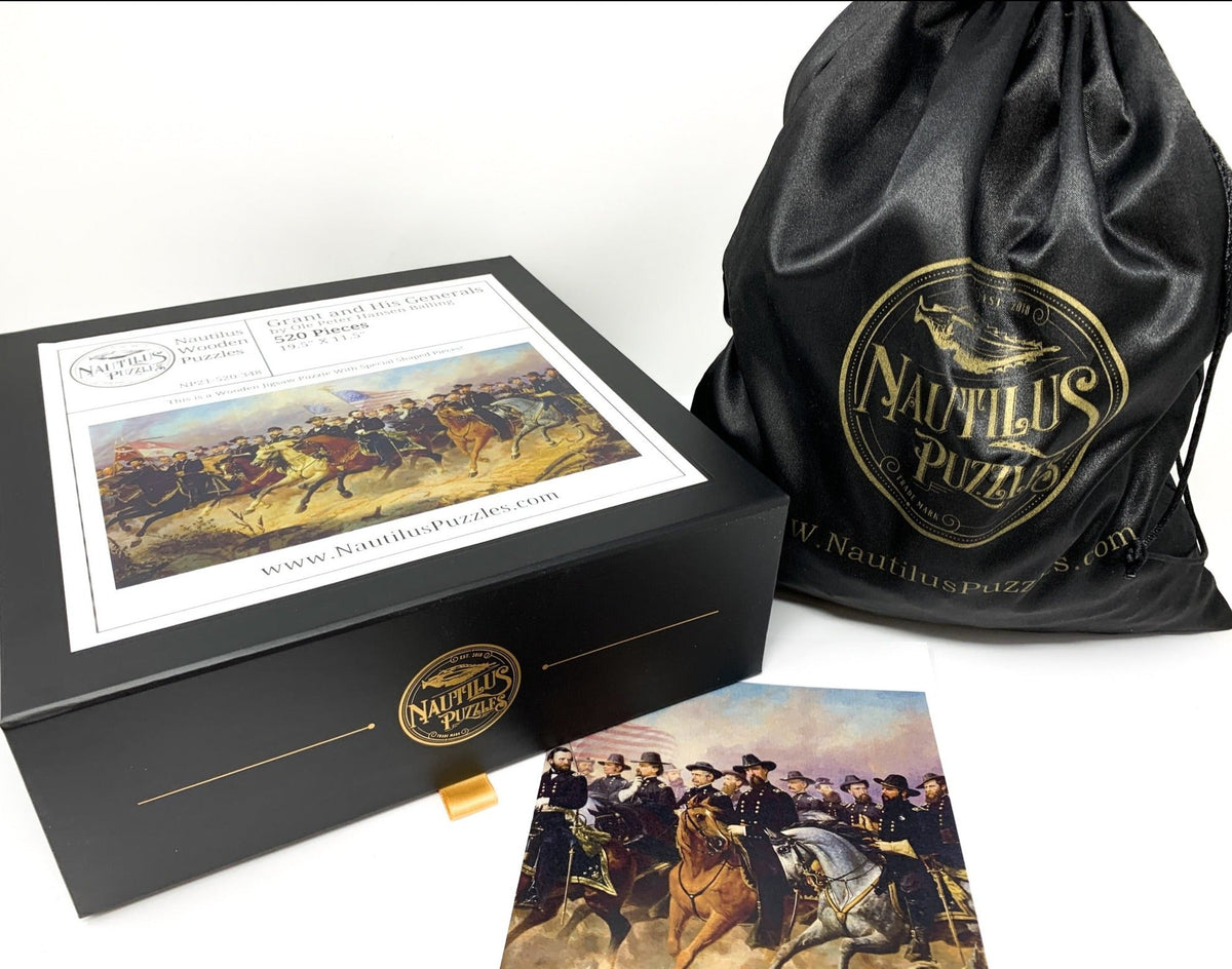 Grant and His Generals (520 Pieces) by Ole Peter Hansen Balling, Wooden Jigsaw Puzzle - Nautilus Puzzles - Wooden Jigsaw Puzzles For Adults