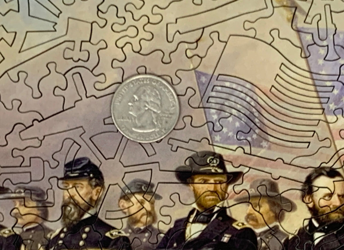 Grant and His Generals (520 Pieces) by Ole Peter Hansen Balling, Wooden Jigsaw Puzzle - Nautilus Puzzles - Wooden Jigsaw Puzzles For Adults