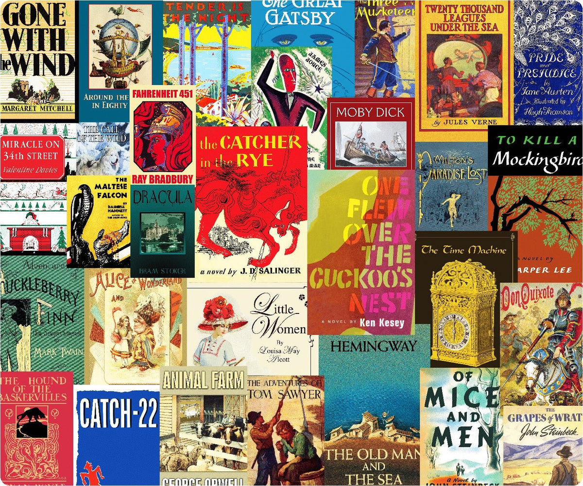 Great Novels (50 Pieces) Mini Wooden Jigsaw Puzzle - Nautilus Puzzles - Wooden Jigsaw Puzzles For Adults