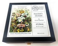 Haeckel's Orchids - 472 Piece Wooden Jigsaw Puzzle - Nautilus Puzzles - Wooden Jigsaw Puzzles For Adults