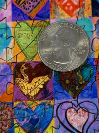 Hearts (59 Piece Mini Wooden Jigsaw Puzzle) - Nautilus Puzzles - Wooden Jigsaw Puzzles For Adults