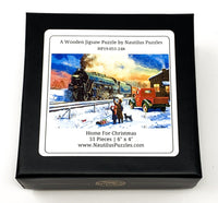 Home For Christmas (51 Piece Mini Christmas Wooden Jigsaw Puzzle) - Nautilus Puzzles - Wooden Jigsaw Puzzles For Adults