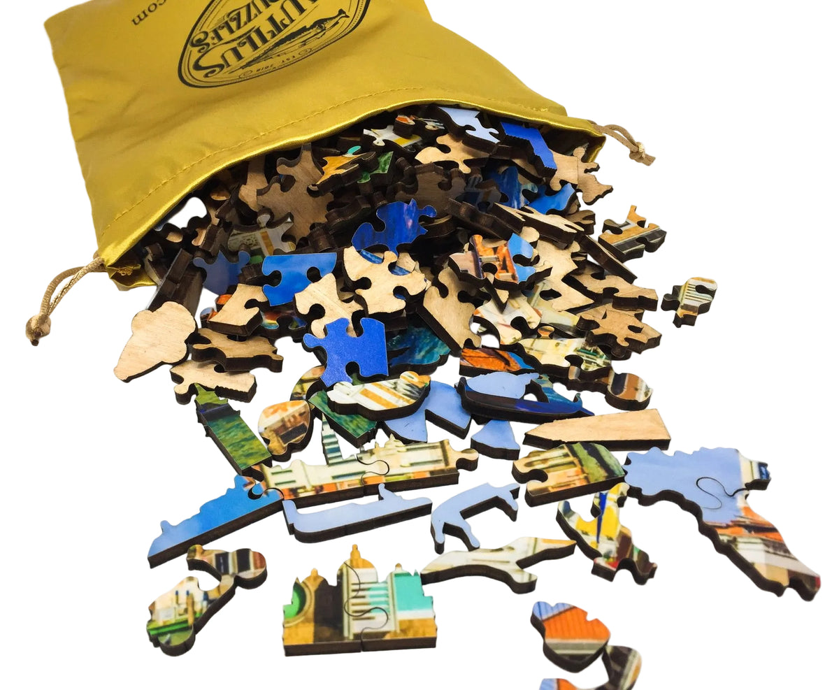 Rush Hour, Venice - 300 Piece Wooden Jigsaw Puzzle - Nautilus Puzzles - Wooden Jigsaw Puzzles For Adults