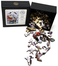 Field Birds (50 Piece Mini Wooden Jigsaw Puzzle) - Nautilus Puzzles - Wooden Jigsaw Puzzles For Adults