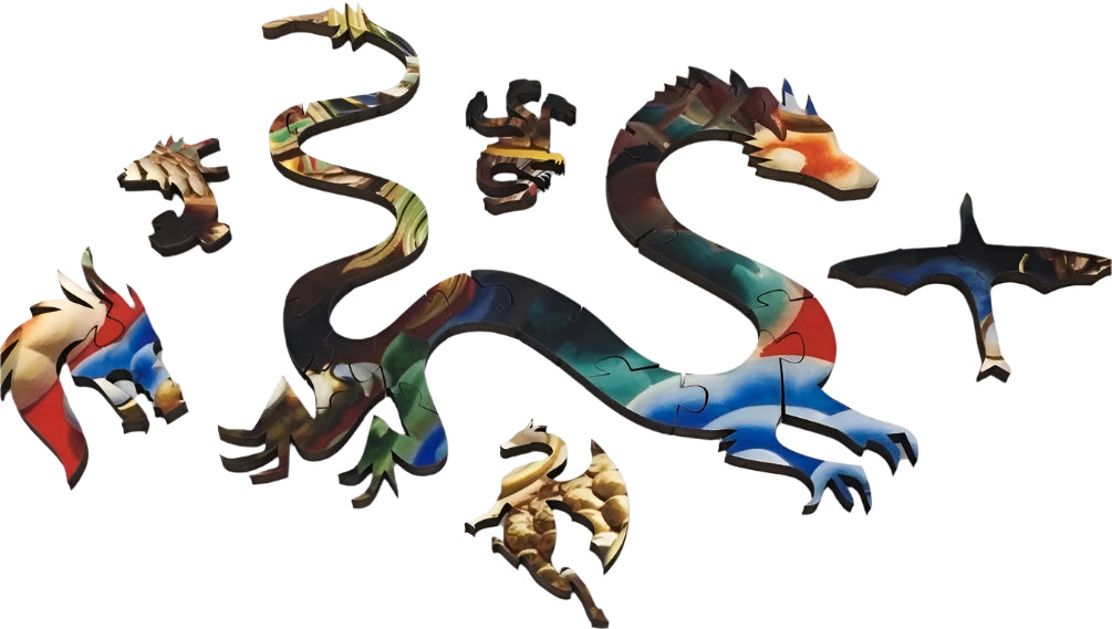 Thai Dragon (150 Piece Wooden Jigsaw Puzzle) - Nautilus Puzzles - Wooden Jigsaw Puzzles For Adults
