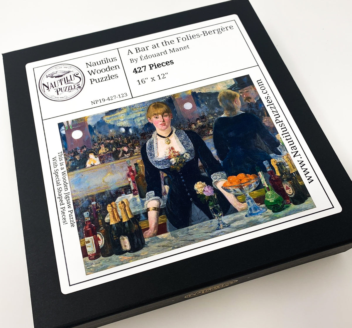 A Bar at the Folies-Bergere (427 Piece Wooden Jigsaw Puzzle) - Nautilus Puzzles - Wooden Jigsaw Puzzles For Adults