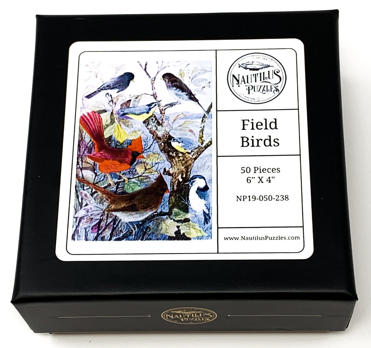 Field Birds (50 Piece Mini Wooden Jigsaw Puzzle) - Nautilus Puzzles - Wooden Jigsaw Puzzles For Adults