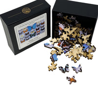 Butterfly Collection (77 Pieces) Mini Wooden Butterfly Puzzle - Nautilus Puzzles - Wooden Jigsaw Puzzles For Adults