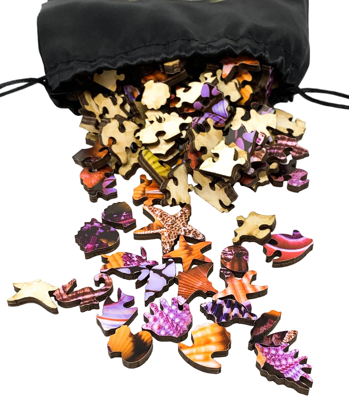 Ocean Treasures (145 Piece Ocean Wooden Jigsaw Puzzle) - Nautilus Puzzles - Wooden Jigsaw Puzzles For Adults