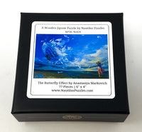 The Butterfly Effect by Anastasiya Markovich (77 Pieces) Mini Wooden Jigsaw Puzzle - Nautilus Puzzles - Wooden Jigsaw Puzzles For Adults