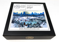 Skating In Central Park (249 Piece Wooden Christmas Puzzle) - Nautilus Puzzles - Wooden Jigsaw Puzzles For Adults